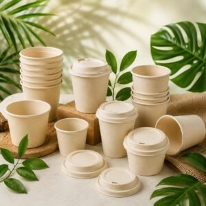 Bagasse Cups & Cup Lids
